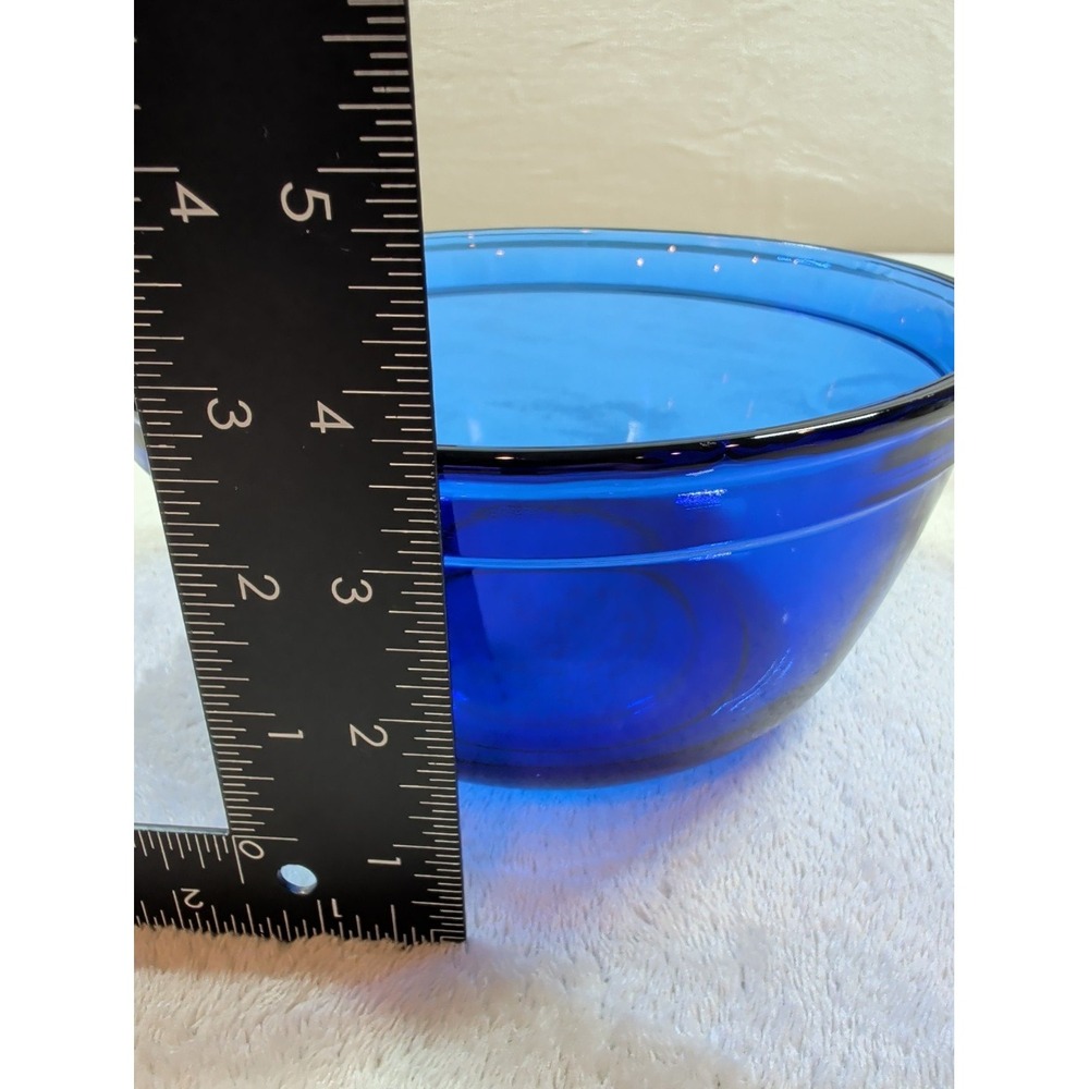 Anchor Hocking Cobalt Blue Glass Mixing Bowls 1.5 Qt Set of 4 Made in USA - Picture 7 of 8